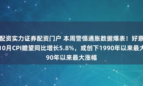 配资实力证券配资门户 本周警惕通胀数据爆表！好意思国10月CPI瞻望同比增长5.8%，或创下1990年以来最大涨幅